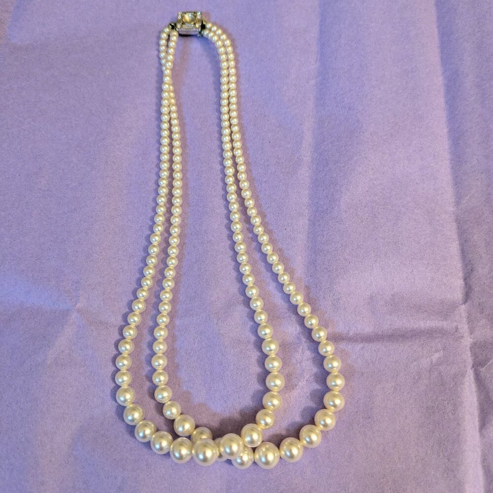 Pearl Necklace - Double Layer - Fake